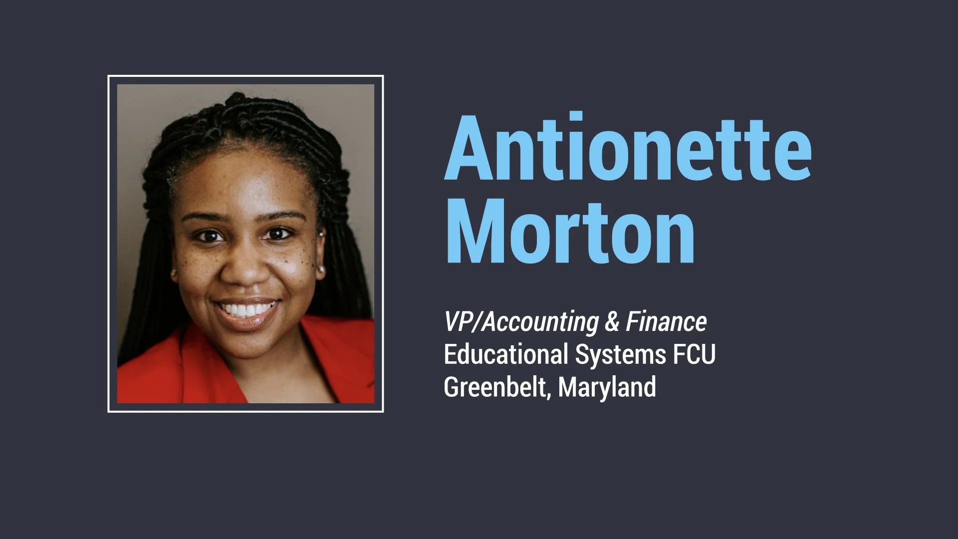 Finalist Presentation: Antionette Morton