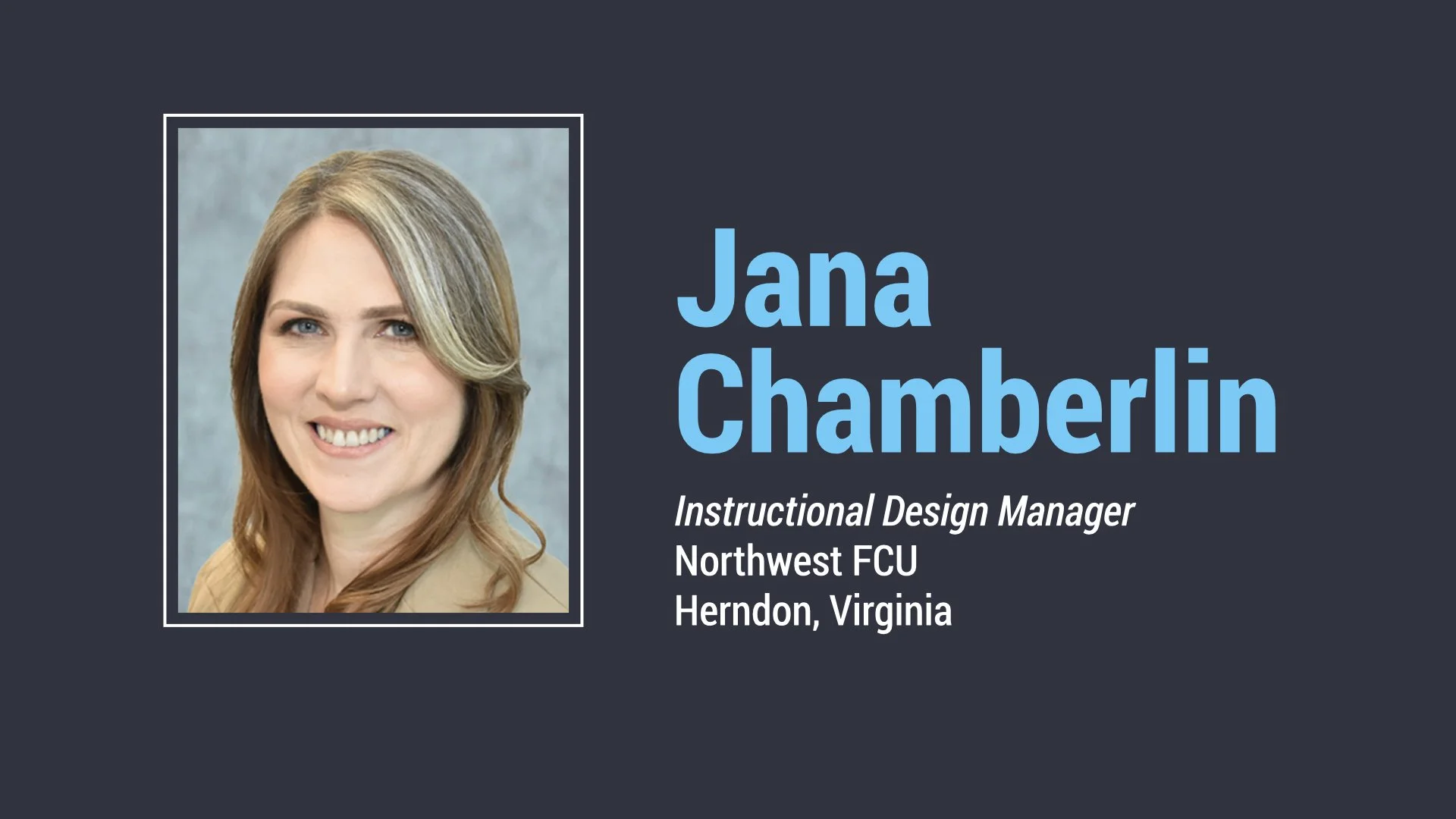 Finalist Presentation: Jana Chamberlin