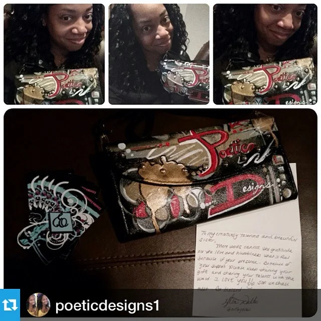 Poetic Designs - custom hand painted purse