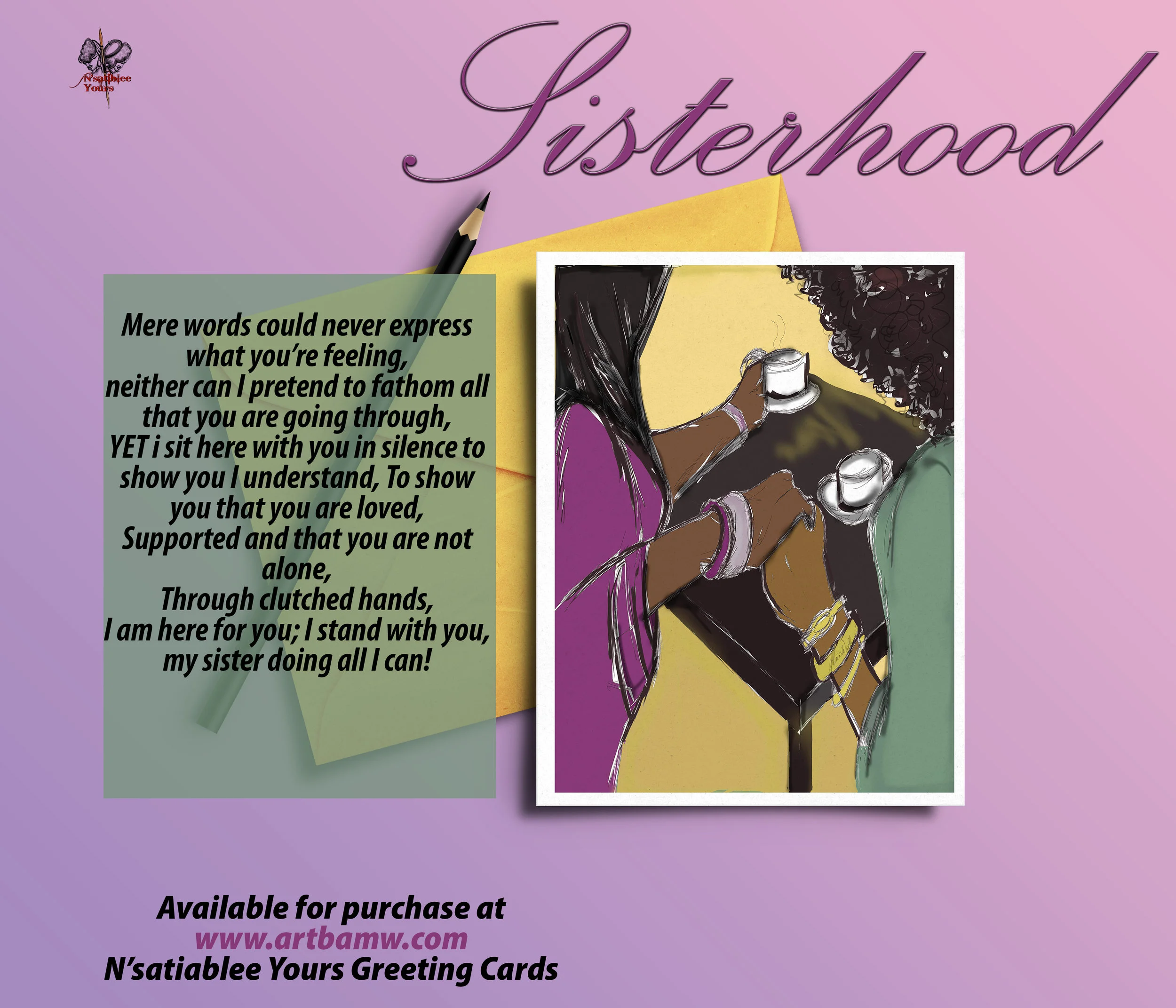 Art by AmW By Your Side greeting card