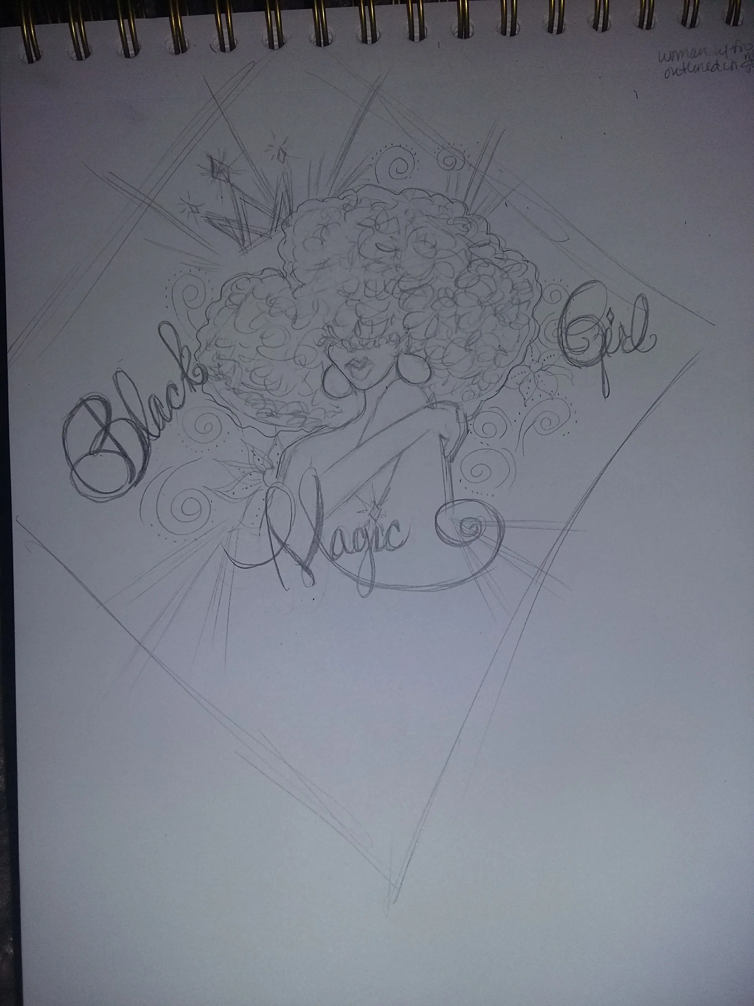 Copyright 2017 Art by AmW -Black Girl Magic graduation cap sketch-20170127_213551.jpg