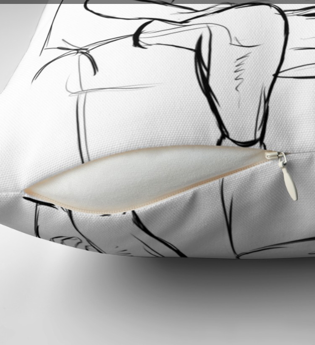 Copyright 2017 Art by AmW_Flexing My Complexion throw pillow3.png