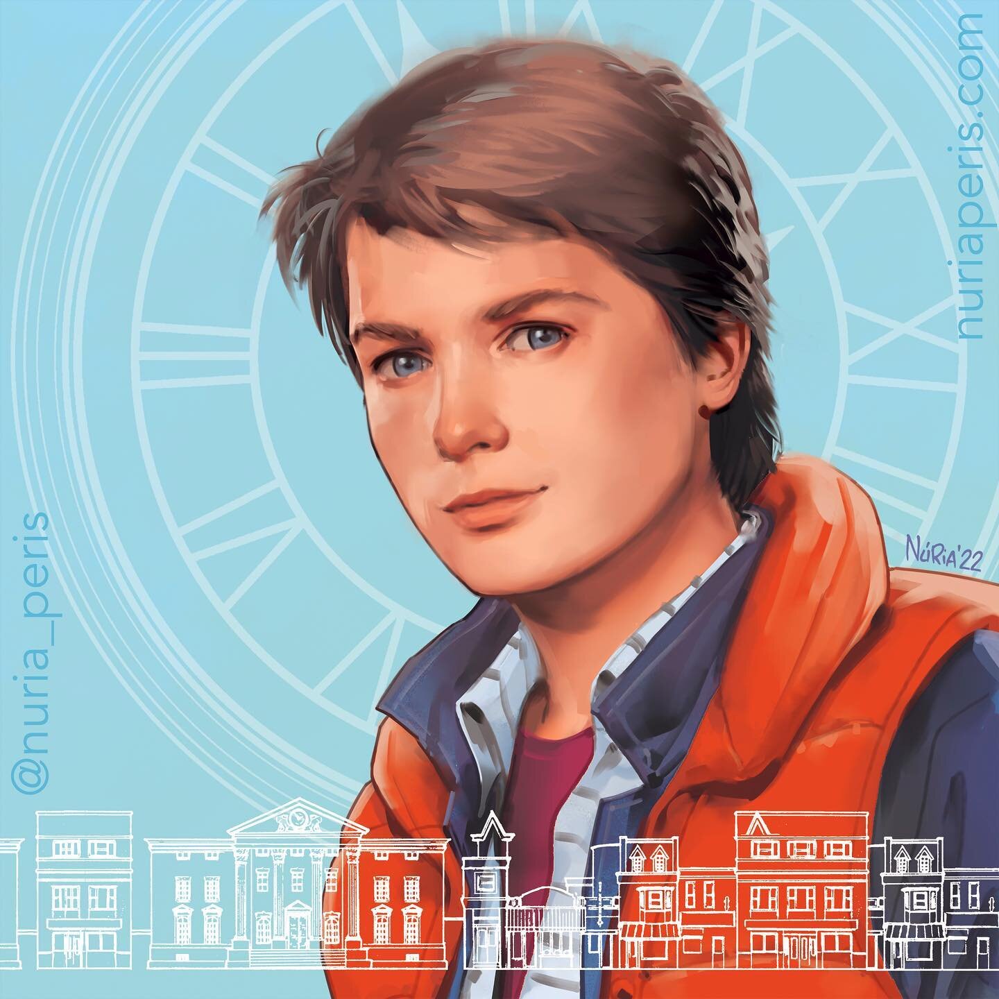 Michael J. Fox as Marty Mcfly in Back to the Future illustration fan art, meanwhile&hellip;
Back to the Future The Musical has won Best New Musical at the Olivier Awards 2022 three days ago. 🏆

Il&middot;lustraci&oacute; de Marty Mcfly, celebrant el