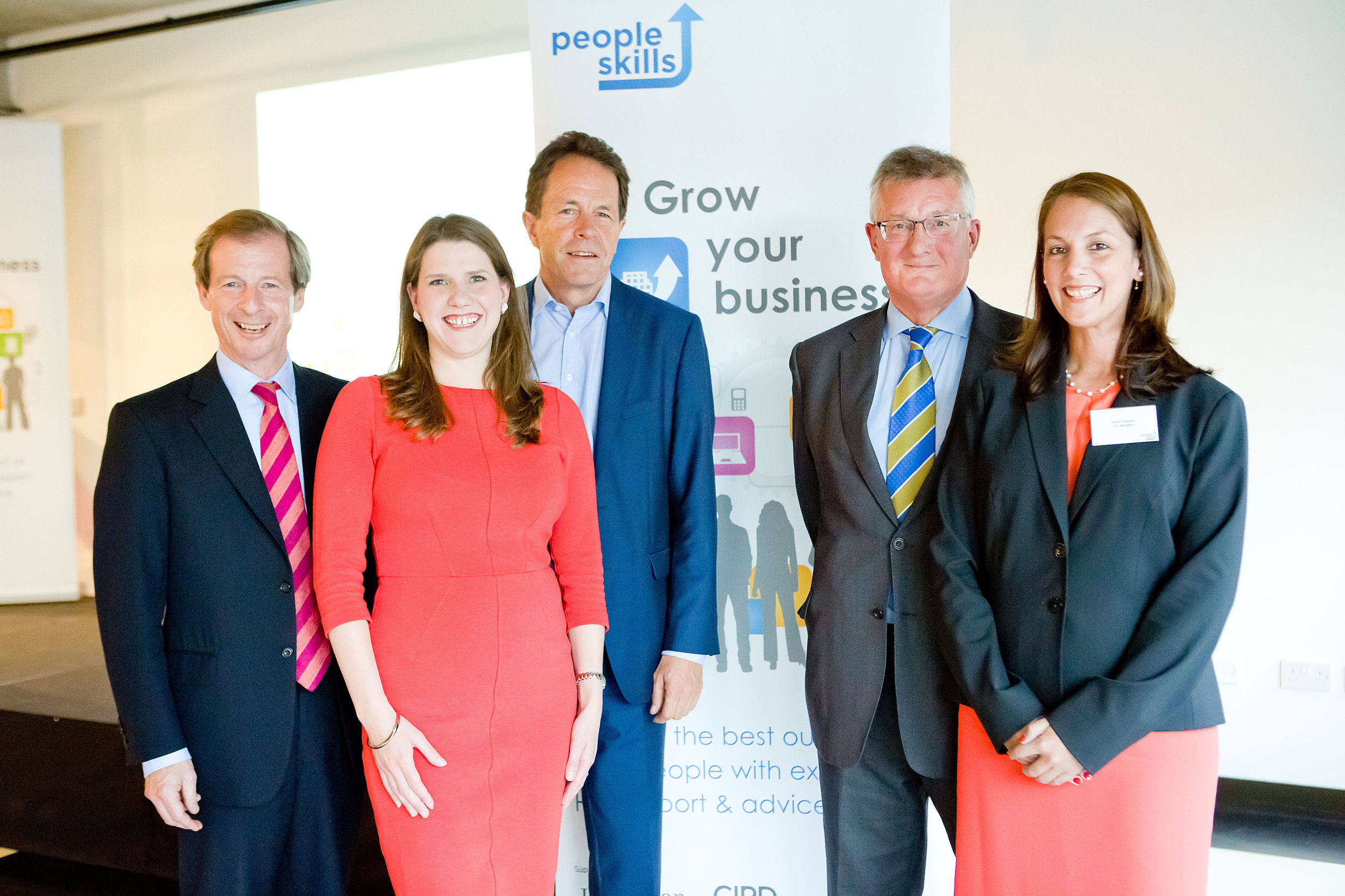 Cllr Guy Nicholson, Jo Swinson, Peter Cheese, David Frost and Karen Pepper