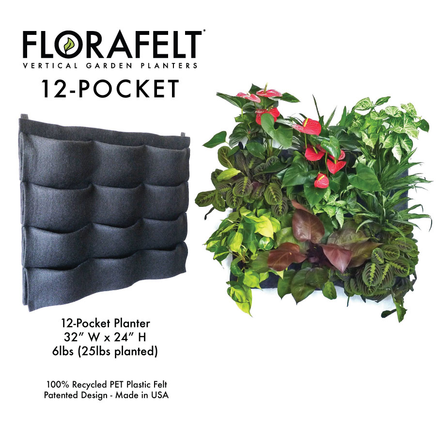 FloraFelt 12-Pocket Vertical Garden — Edible Walls