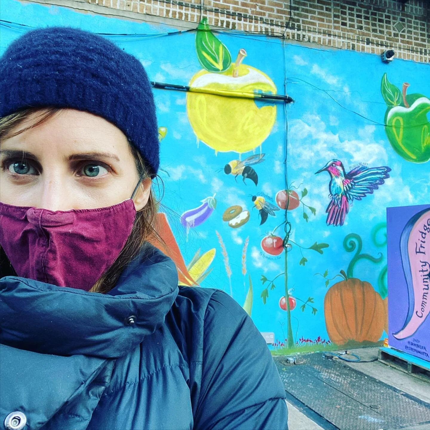 Exciting updates at the Crown Heights Friendly Fridge: A beautiful new mural curated by the amazing local artists at  @underhillwalls , holiday food giveaways for Thanksgiving and more to come, and so many donations to the GoFundMe page that we raise