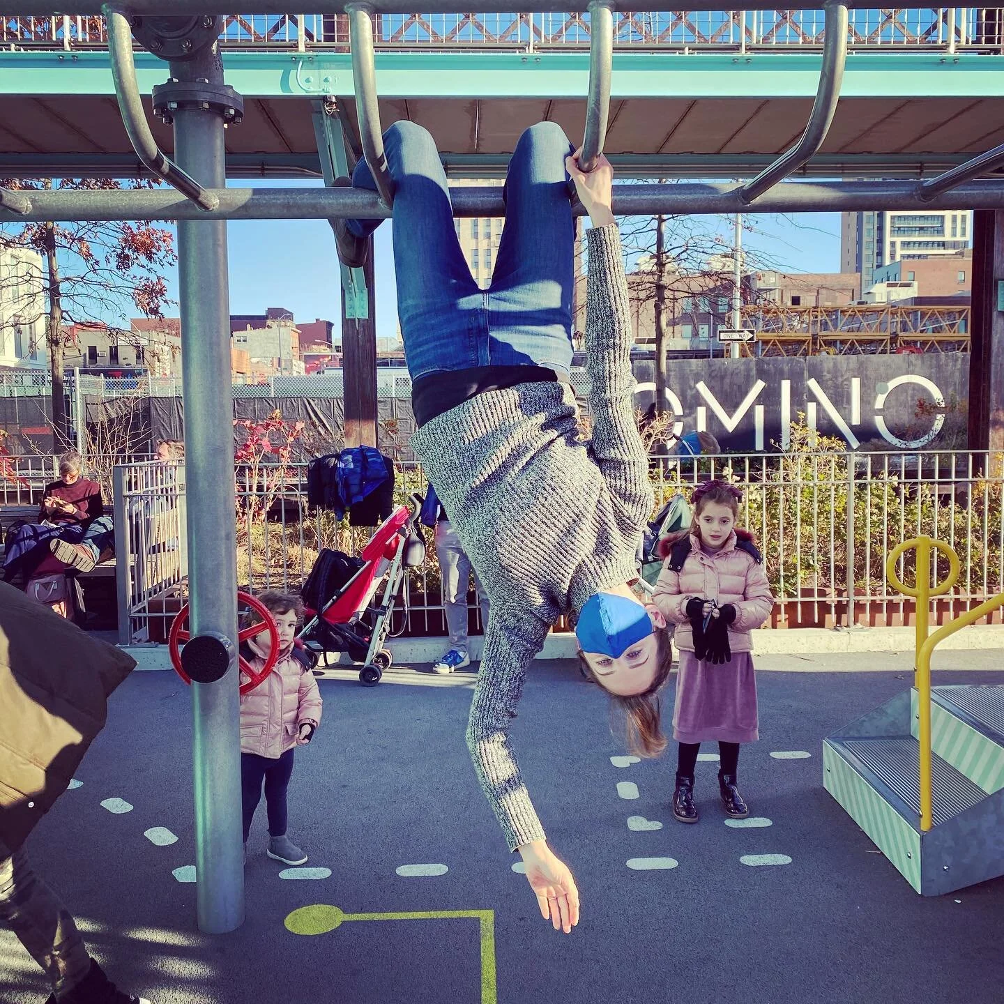 I had to wait a while for the kids to let me have a turn. #dominopark #inversion