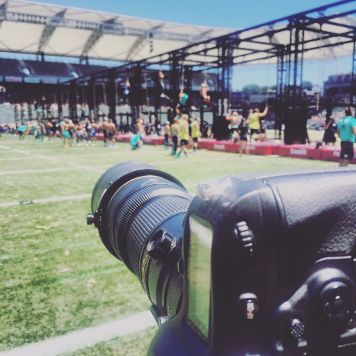 Shooting with the Nikon 200-400 during the "climbing worm" WOD at the 2016 CrossFit Games