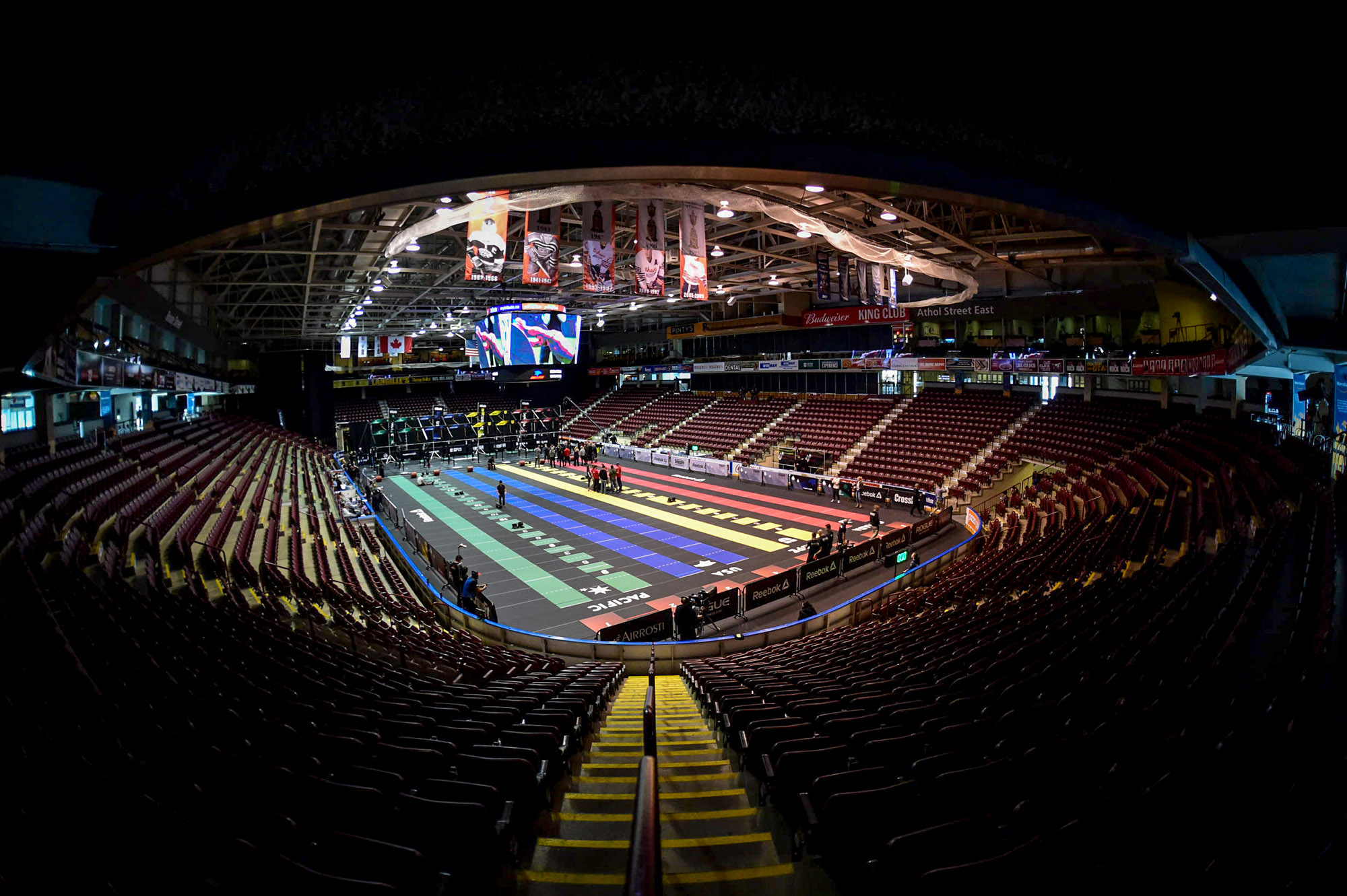 Pre-event establishing shot, Nikon D4s, Sigma 15mm, 1/800th, F2.8, ISO 6400,, Copyright CrossFit, Inc 2016