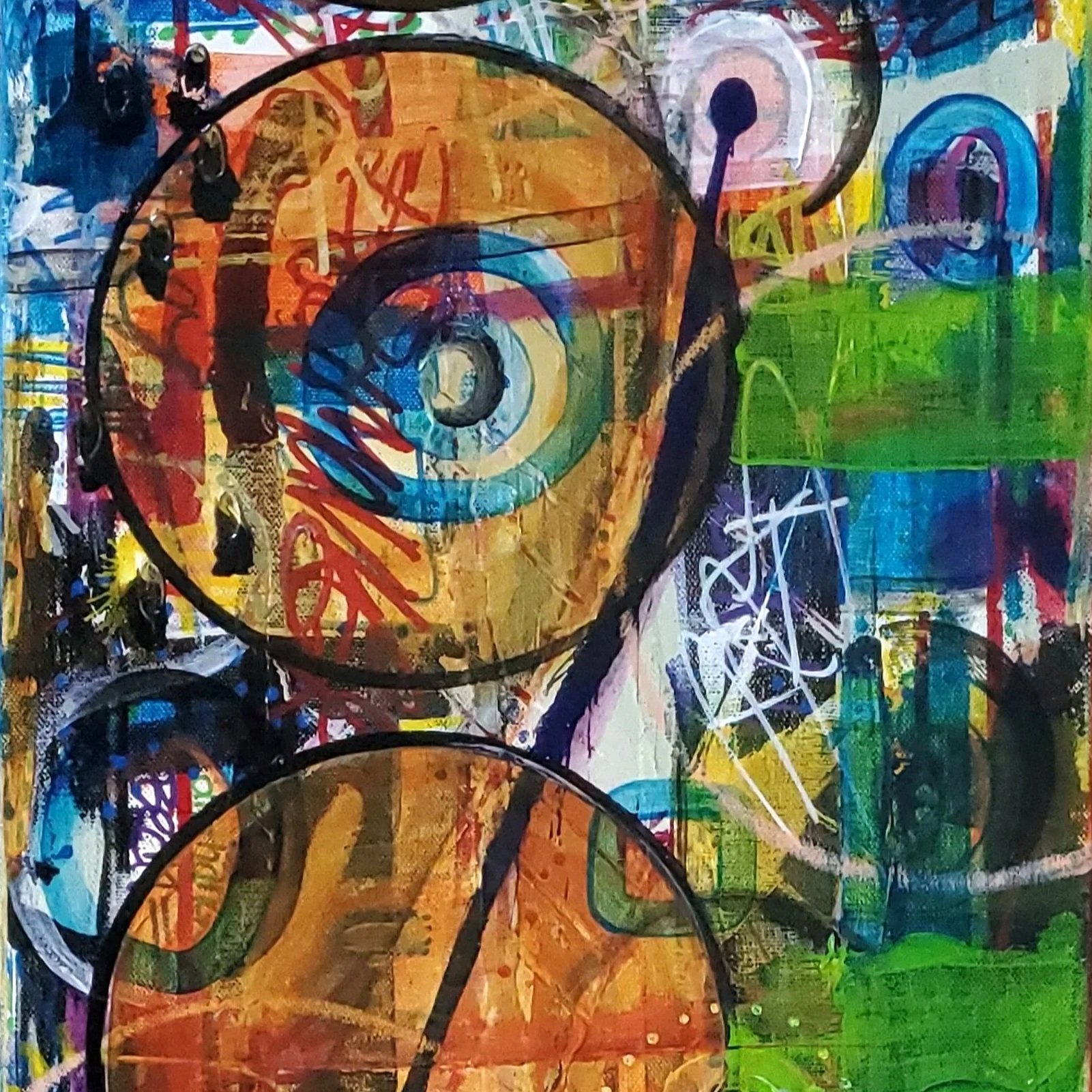 Abstract acrylic painting.