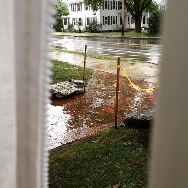 hey Mother Nature I thought we had a deal...you have 20 minutes to get it together. weather reports say it's going to clear. either way we'll be here rain or shine.  #wewontmelt #rainraingoaway #clamfest #yarmouthclamfestival #clamfestcraftshow #shop