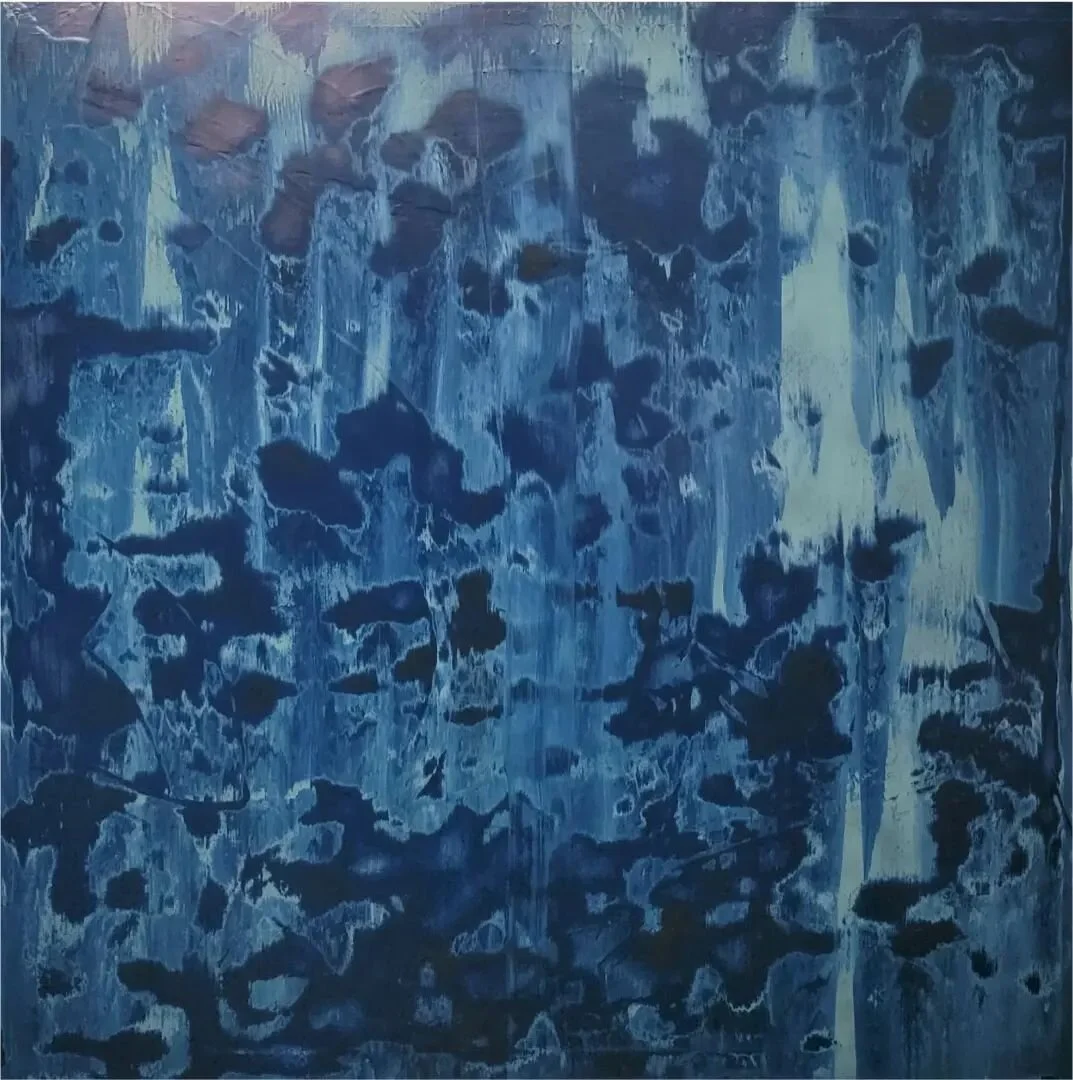 &quot;They Say The Pacific Has No Memory&quot;
From the Color Field Study Series.
36 x 36&quot;
Mixed media on canvas

This was the first successful painting in the color field study series. The wet layering and then removal process proved to be a pa