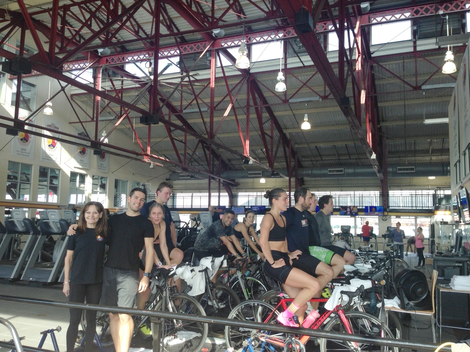 The Winter Indoor Time Trial Series at the Sports Center at Chelsea Piers kicked off Sunday, January 29 with racers following the profile of the Upper Freehold Time Trial, a rolling 10.46 mile course with 435 feet of elevation. Andrew Kalley and Ann Marie Miller served as "race officials" for the event. Riders were given a 20 minute warm-up period to prepare for the Time Trial, and then racing started. Racing a course on the Computrainer was new to many of the riders, and posed new challenges to riders who are familiar with structured interval workouts on the Computrainer. Riders had to ride as fast as possible and shift gears to accommodate changes in elevation. Racers quickly learned it's not just how "fit" you are - it's how efficient you are and how smooth you shift to maintain speed. The overall fastest Men's and women's times were Robert King, 27:48, and Aubrey Dreker, 31:51. Congratulations to our first overall winners and all those who raced! Here is a list of finishers: Men Overall: Robert King 27:48 Nicola Mongelli 28:04 Steven Lesser 28:41 Eduard Vernede 30:49 Andreas Lumineux 37:19 Women Overall: Aubrey Dreker 31:51 Gabrielle Alleau 36:10 Marie Pierre Stark-Flora 43:54 Congratulations to all the racers & thanks to the Sports Center at Chelsea Piers. There are 2 more races in the Winter Indoor Time Trial Series, Feb. 12 and Mar. 19. Here is the link to registration: https://www.chelseapiers.com/gym/training/performance-center/events-and-competitions/winter-time-trials/ Come test your early season fitness or join us to cheer the riders on in the next round of the Winter Indoor Time Trial Series at the Sports Center At Chelsea Piers! Ann Marie Miller, MA USA Cycling Level 3 Licensed Coach, ACSM(HFI) ammhotwheels@me.com (917) 716-7846