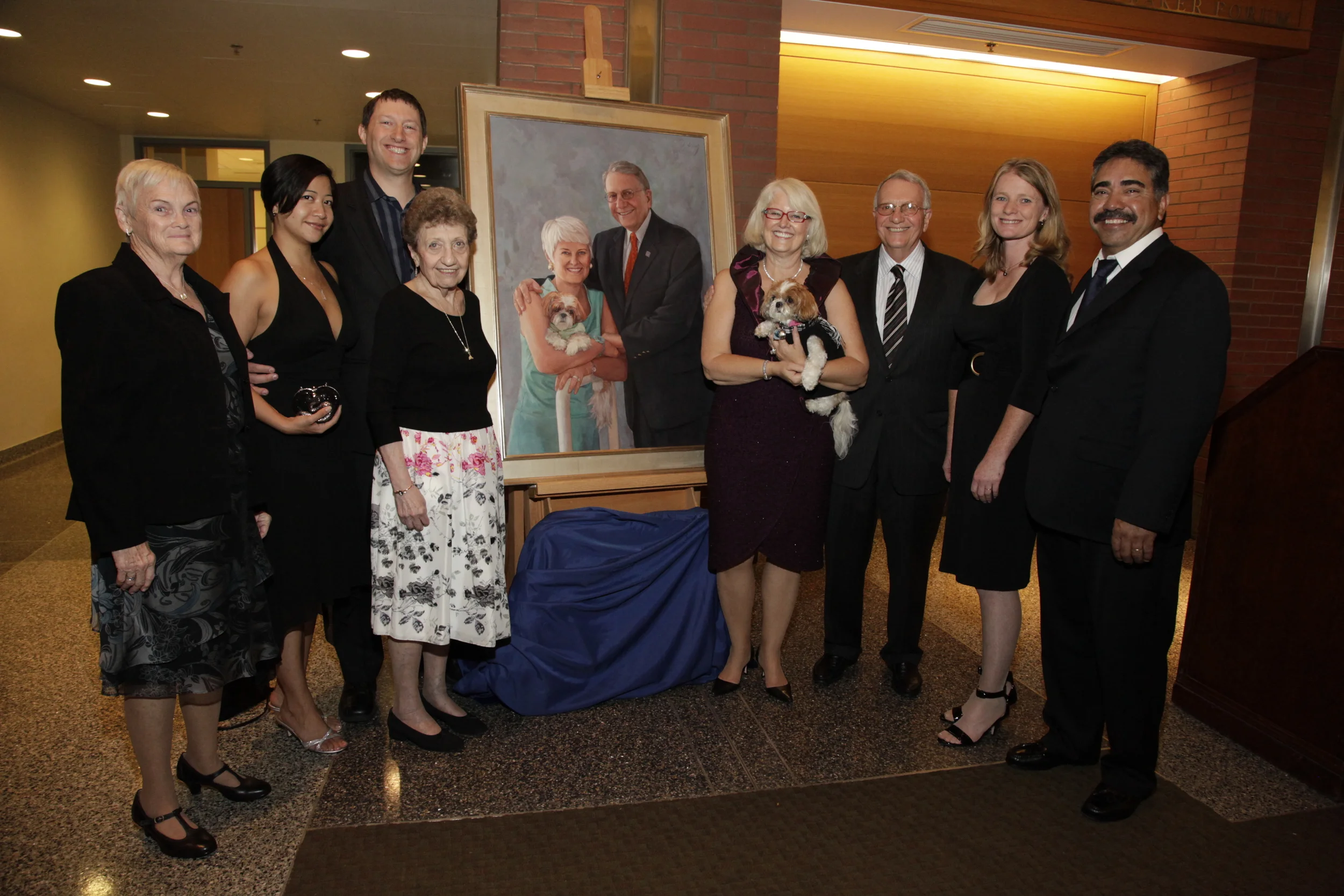 Bakers portrait unveiling. Photo by Dr. Amy Gutmann, Penn President