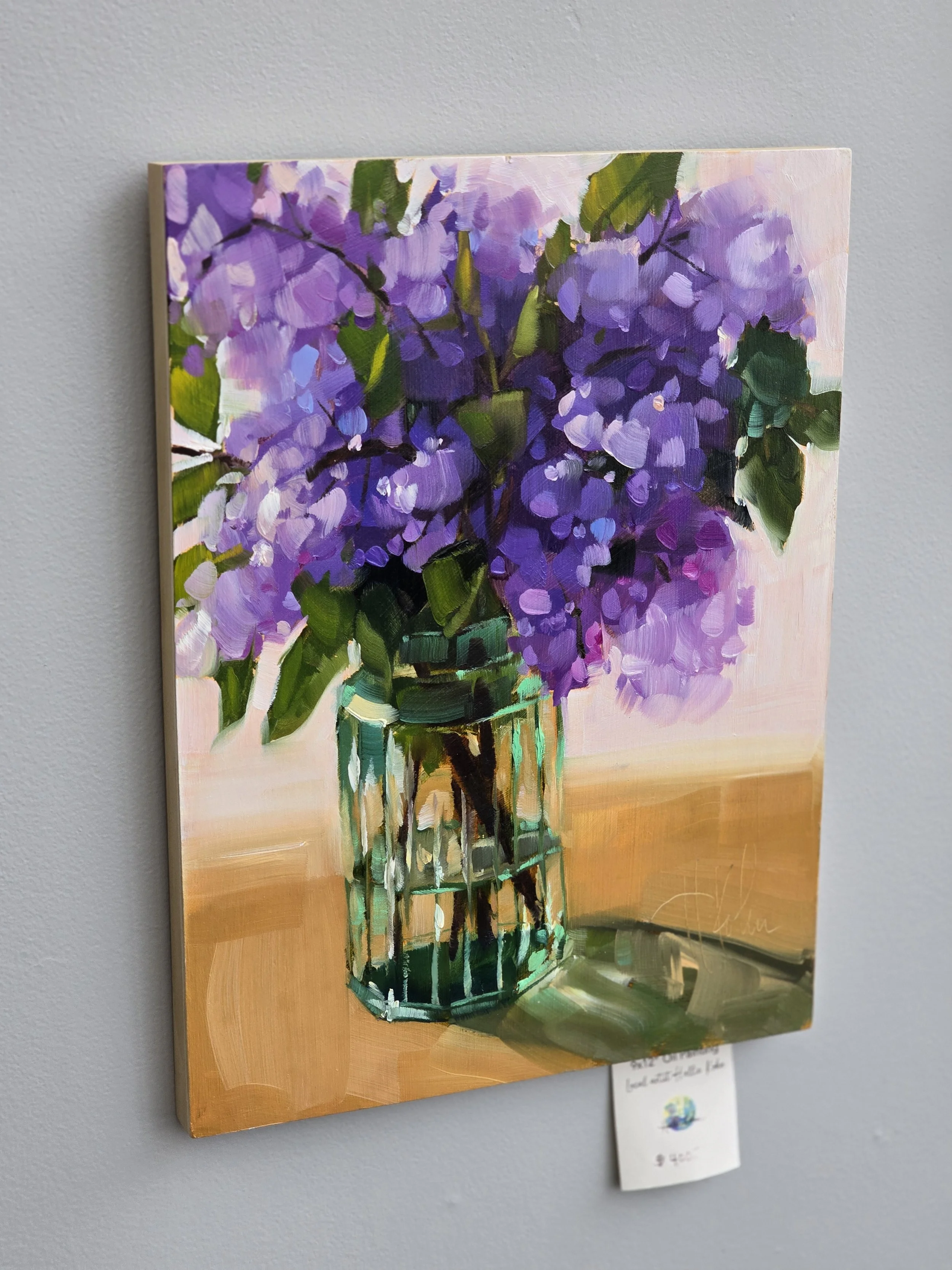 Floral oil painting created by Hallie Kohn