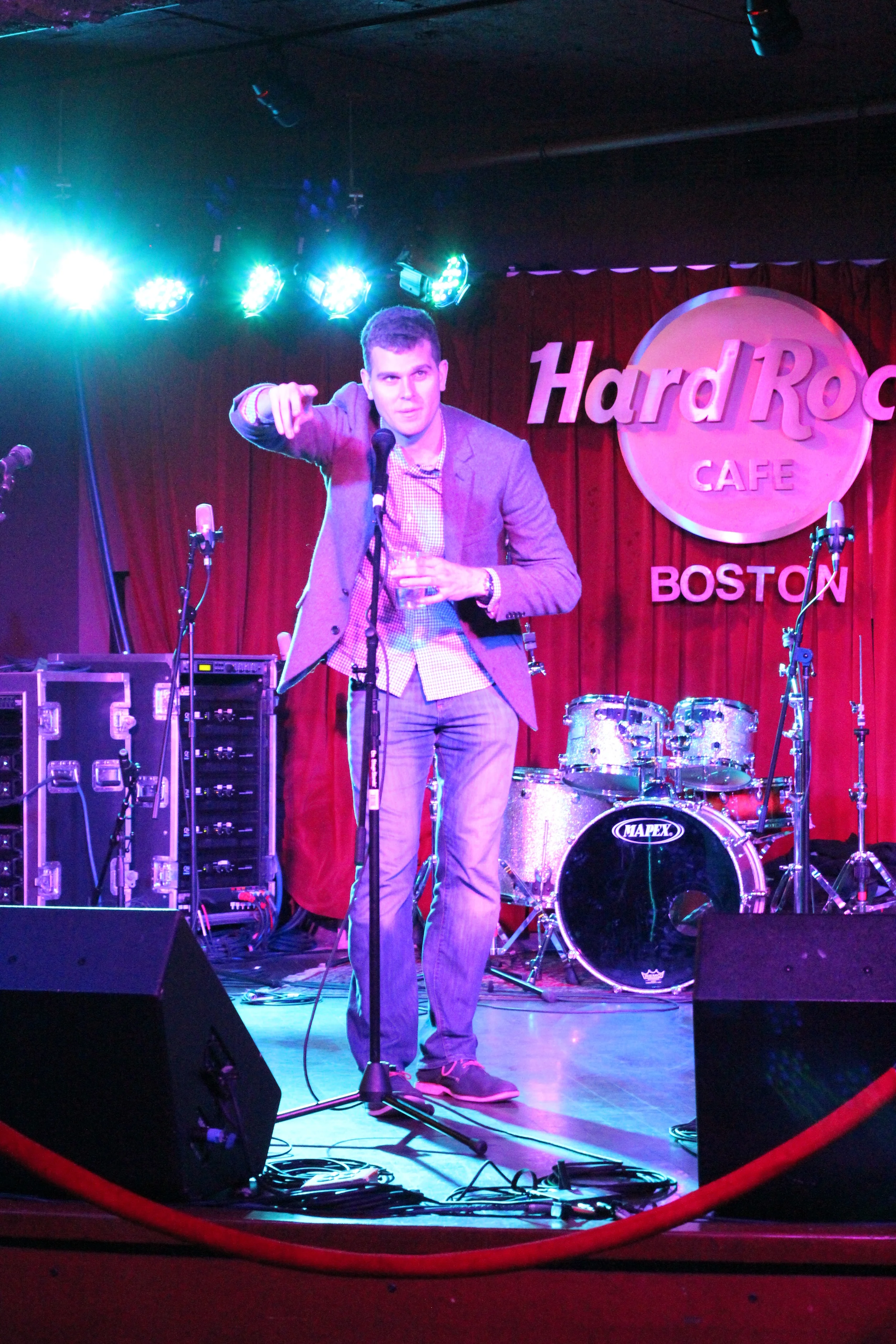 Harvey Simons opens the Techie Got Talent night.