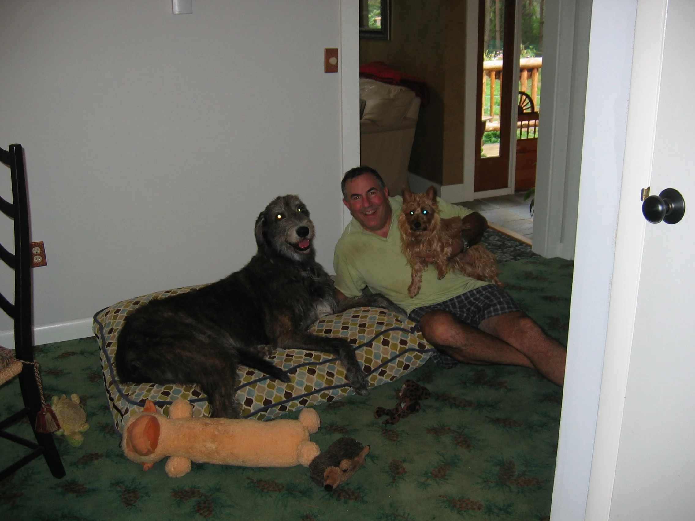Lucy with Bobby and Santa