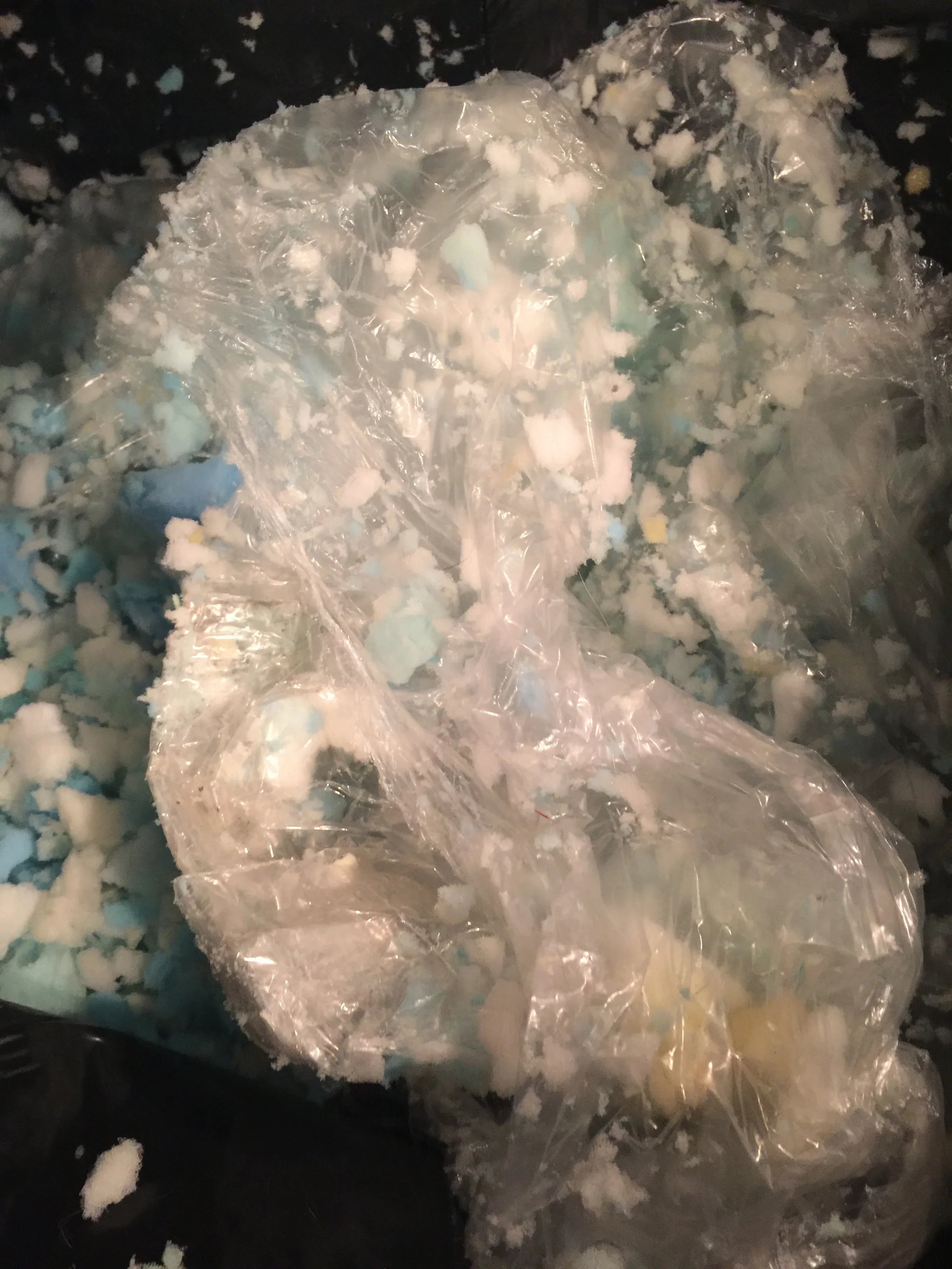 Shredded plastic