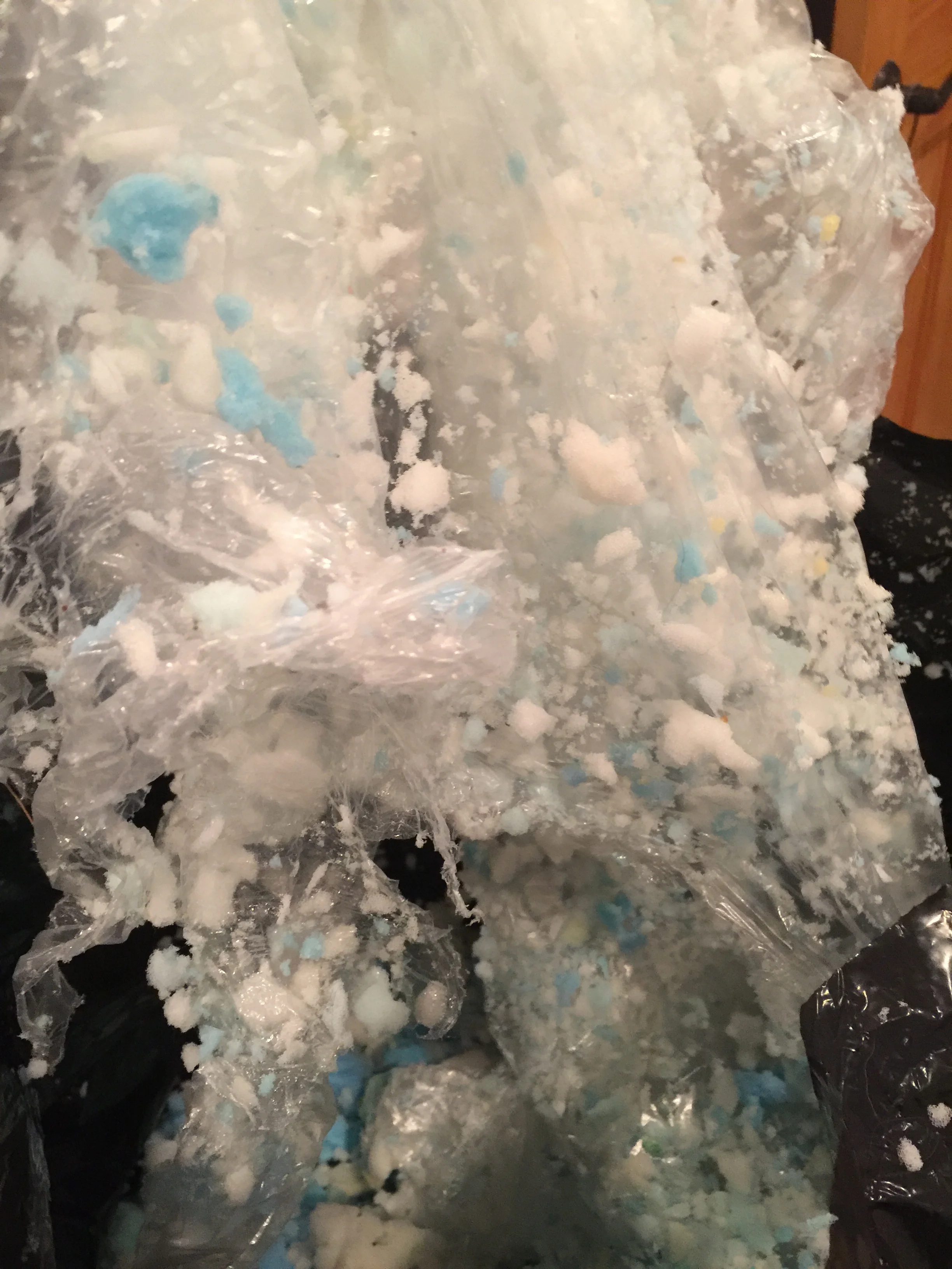 plastic found in bed filling