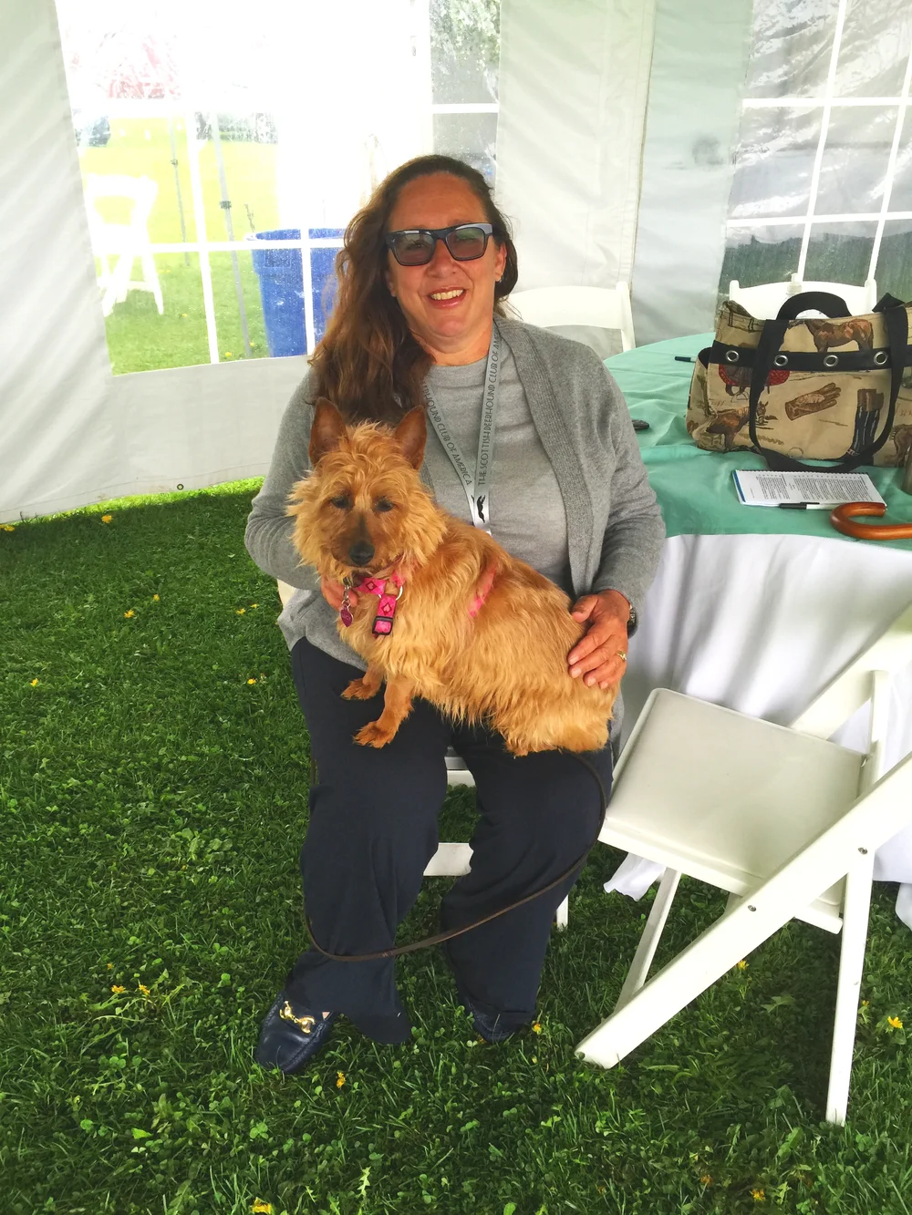 Me and Lucy at a Deerhound National Specialty 