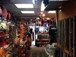 Quaint Eastern store on St. Mark's Street in New York burning Nag Champa incense 