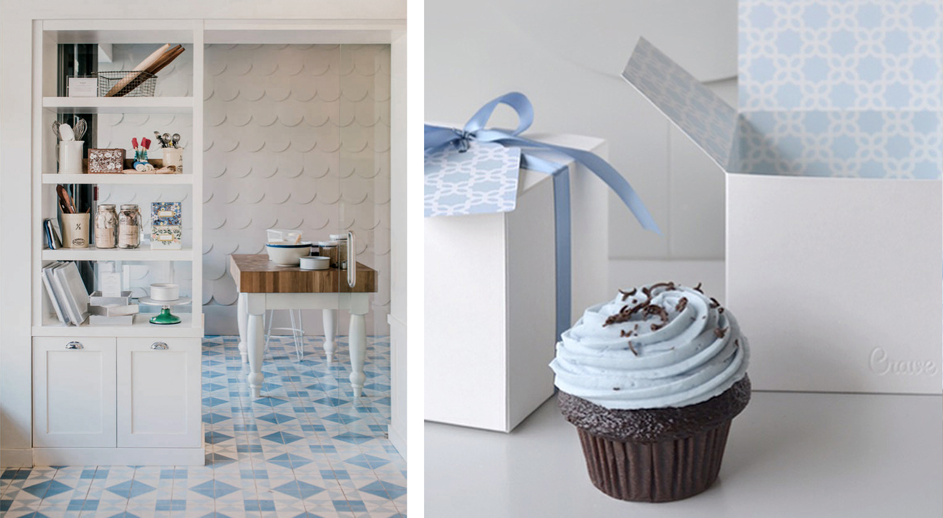 Patterns inspired by the childhood family farm. We paid homage to Mom’s and Grandma’s kitchen with tiled floors and patterns reminiscent of an old quilt.