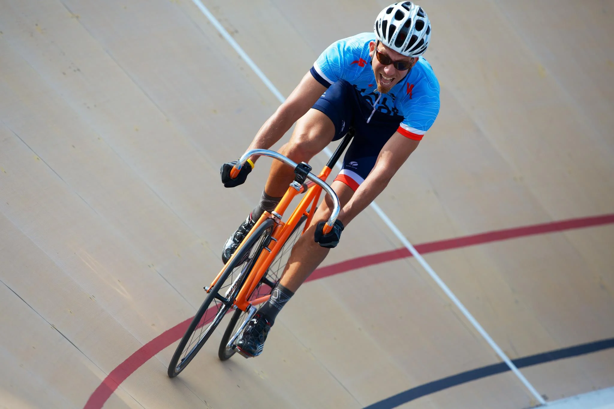 crushing it at the velodrome