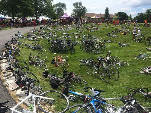 Bikes on bikes on bikes. 
