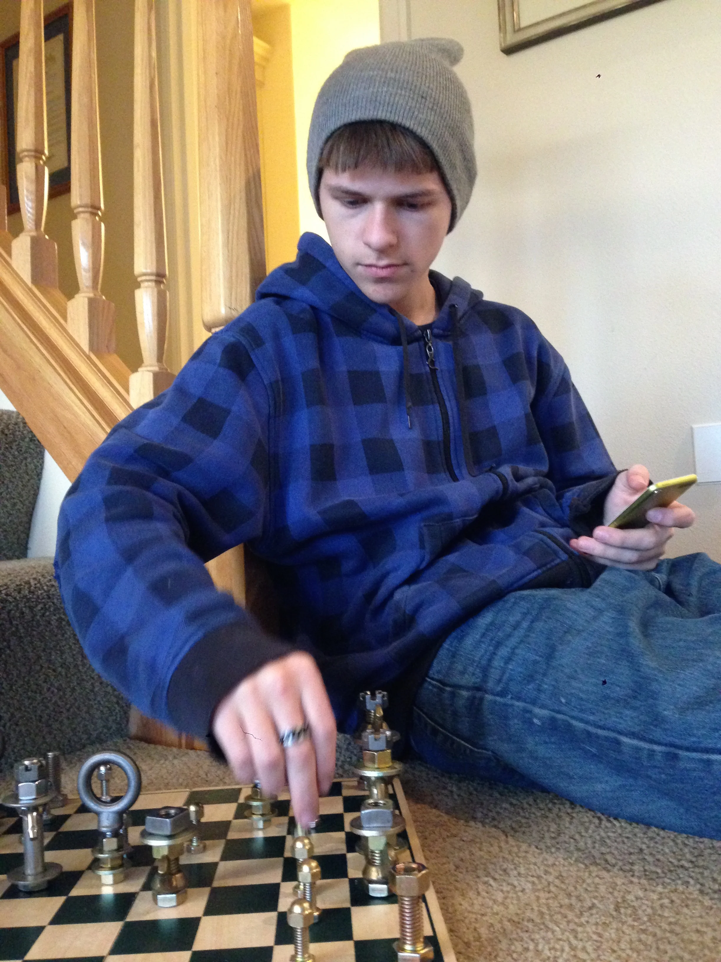 Matt and his new chess set