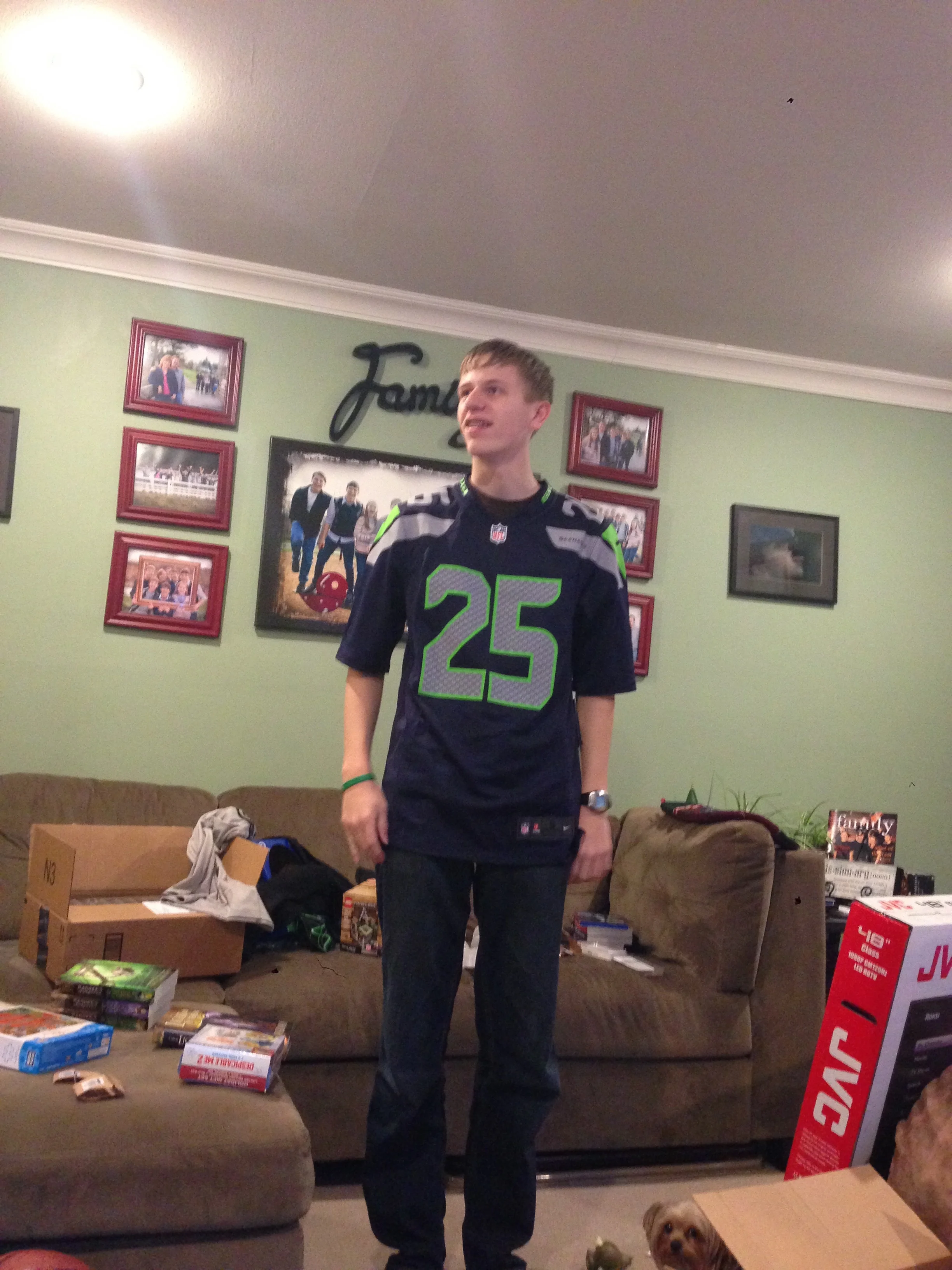Chris in his new duds! 