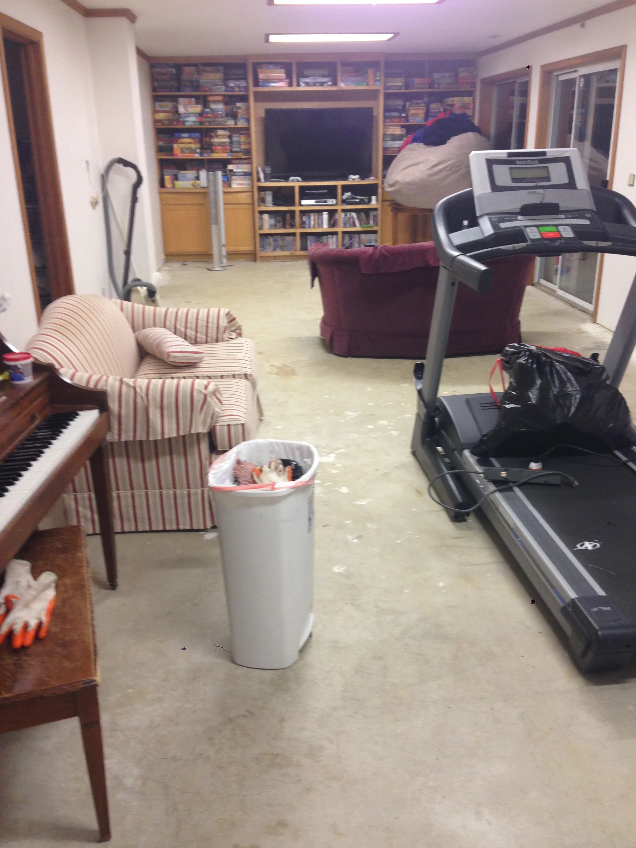 Of course I didn't think to take a before picture until we had removed the carpet and painted the walls. 