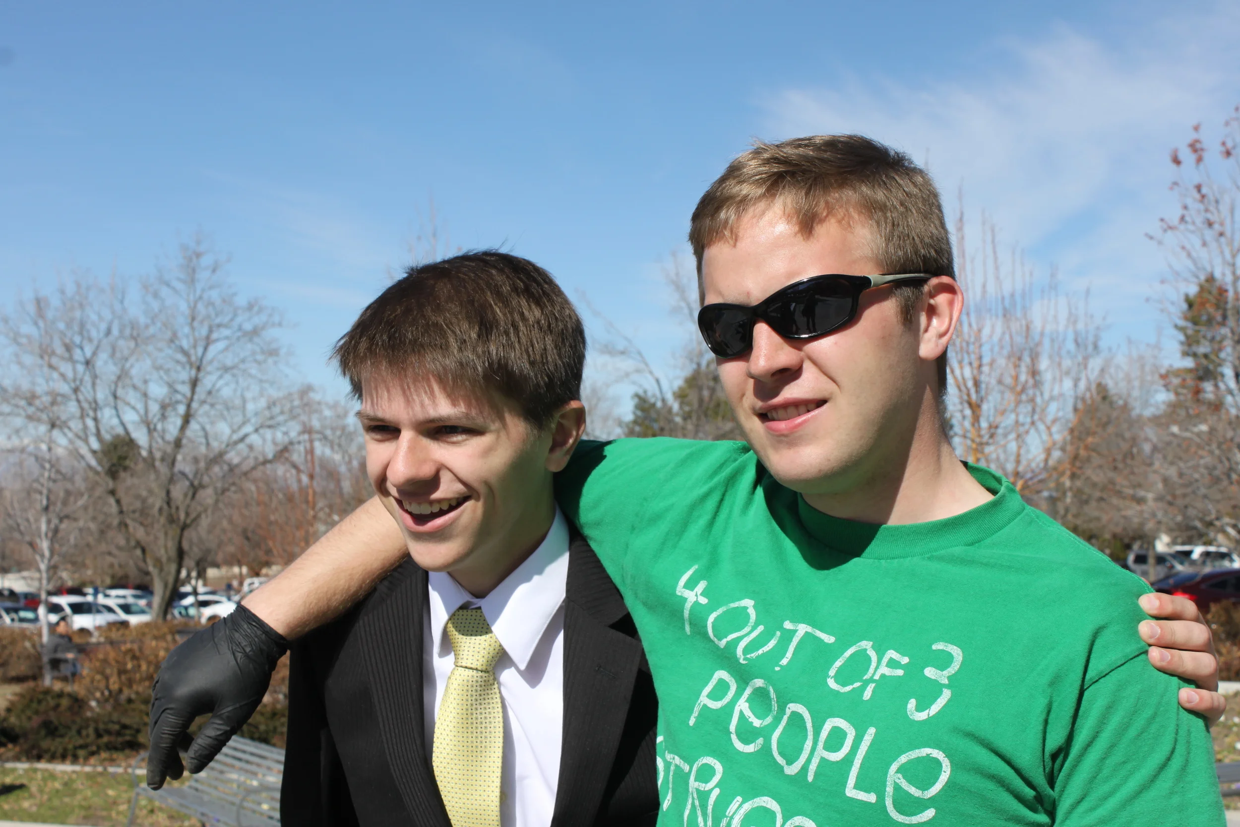 Elder Matthew Blanding found his brother Jason working at the Provo Temple.