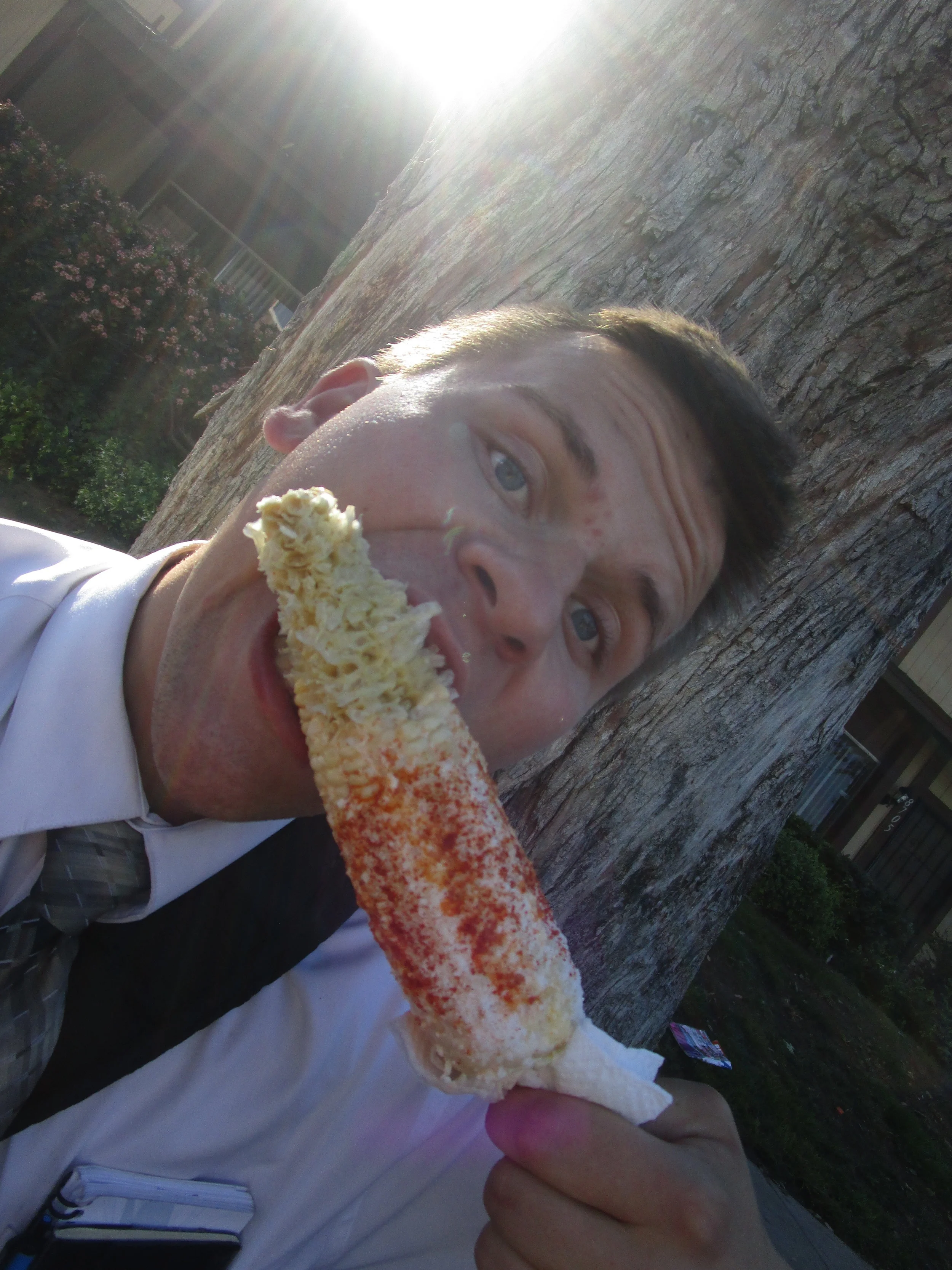 Elder Michael Blanding doing what he does best: EAT