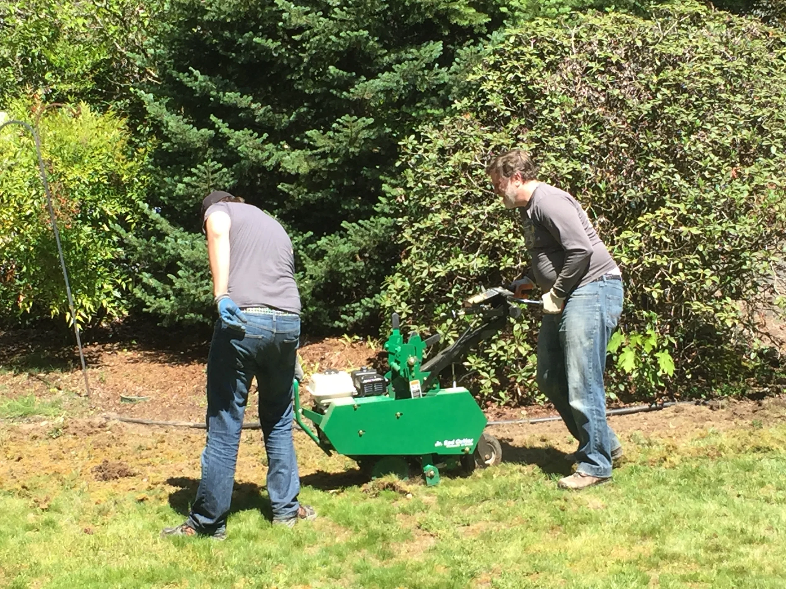 Kray and Steve ripping up the old yard. 
