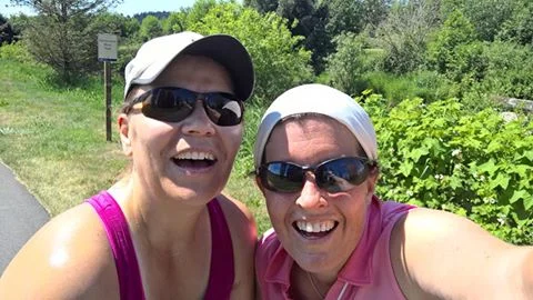 Doreen & Roy after a very hot 20 mile training run.