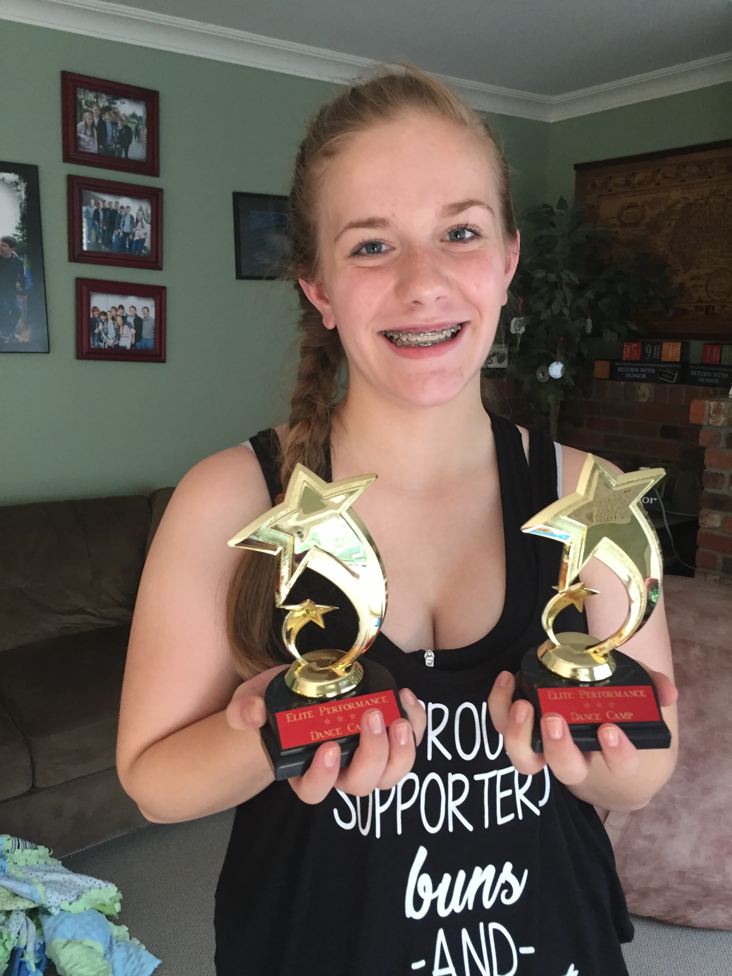 And the winner is...JESSIE! She came home with seven bracelets and two trophies! Best on the team. 