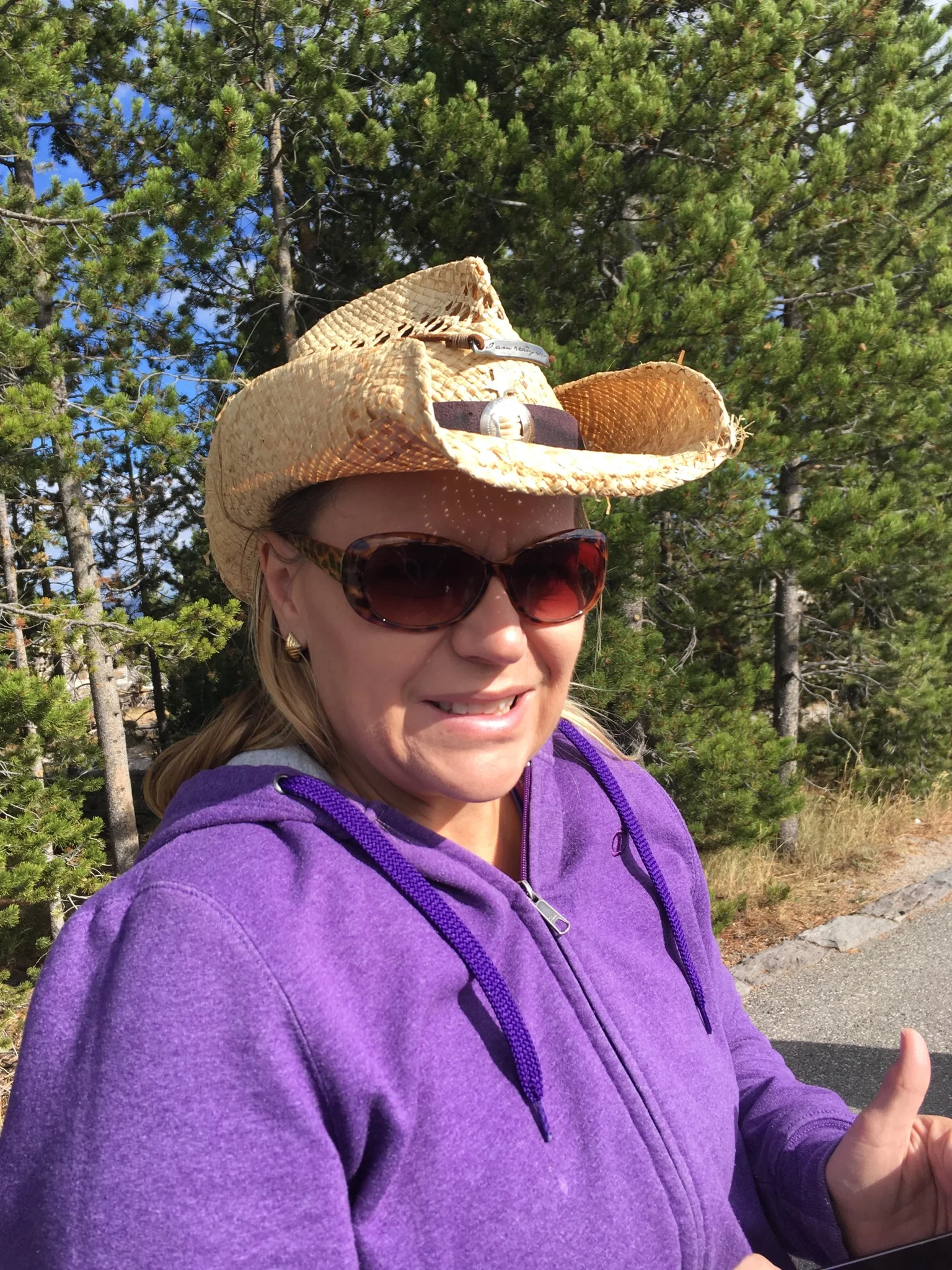 Doreen. You wear a hat when there are no showers for a week