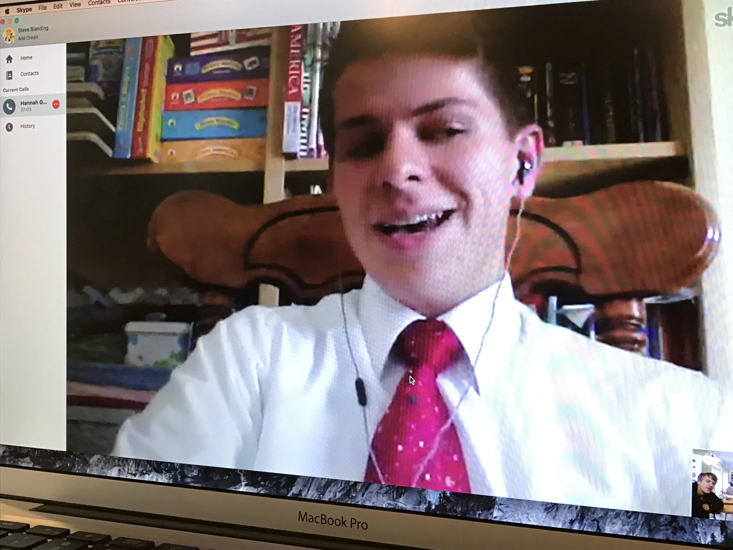 Skyping with Elder Blanding