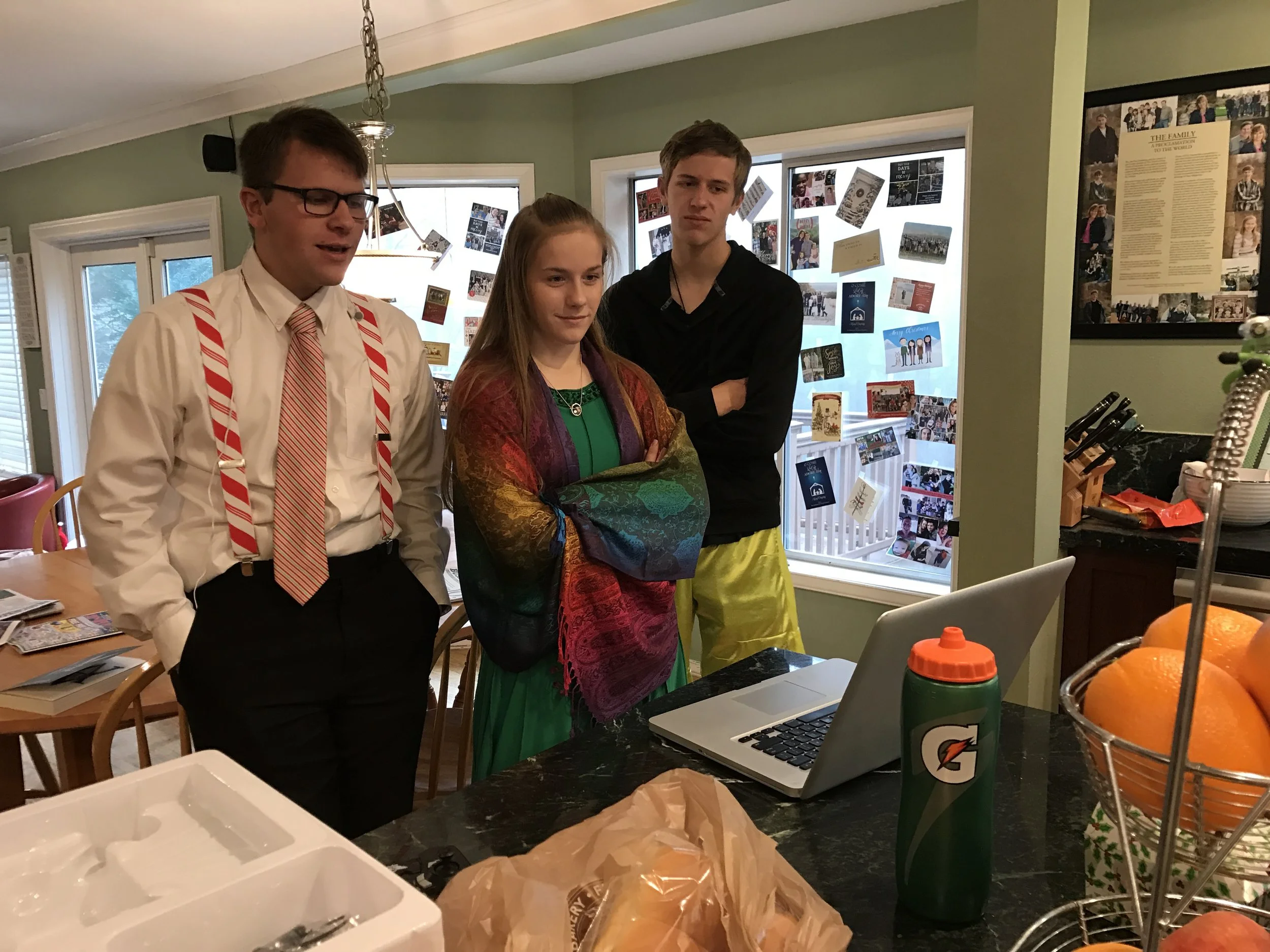 Mike, Jessie & Chris talking to Elder Matthew Blanding