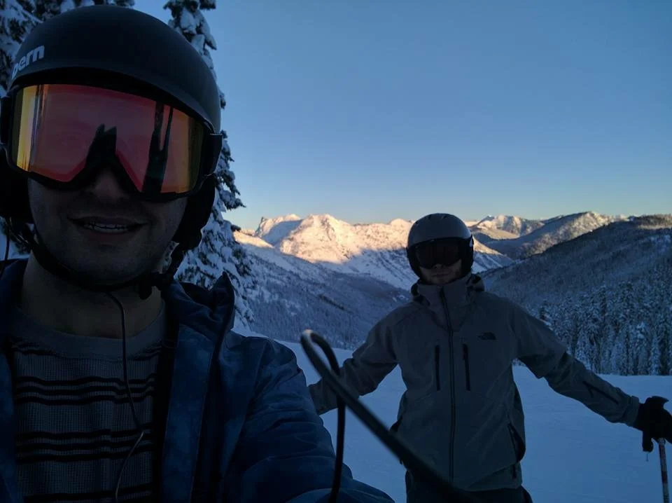 Jason skiing