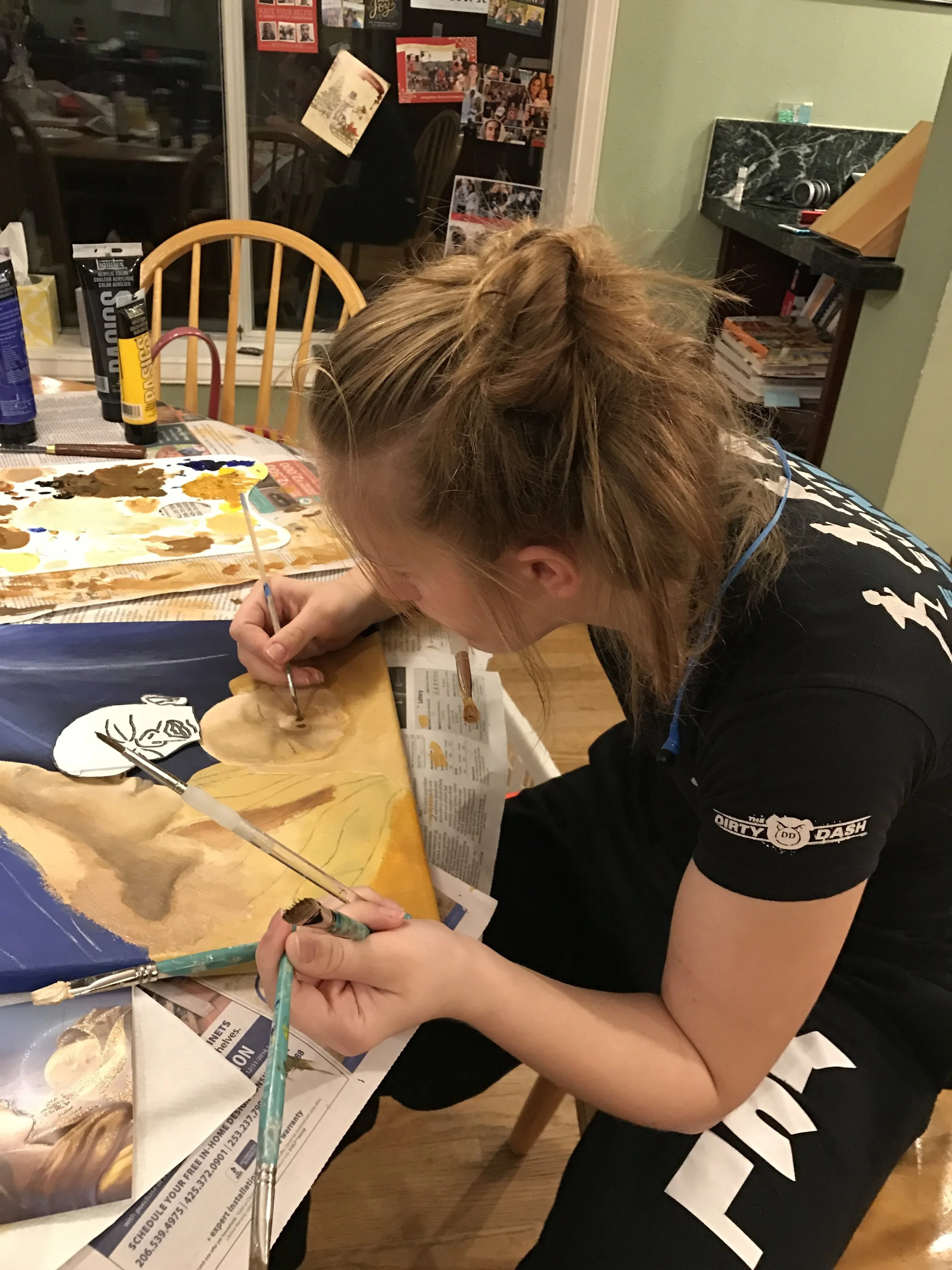 Jessie painting, a December tradition