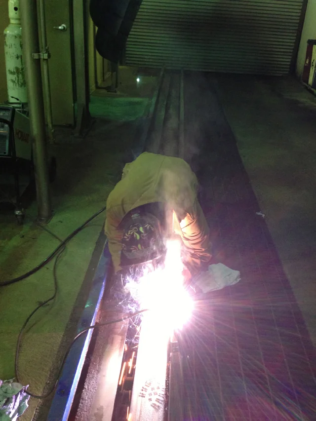 On site welding repairs