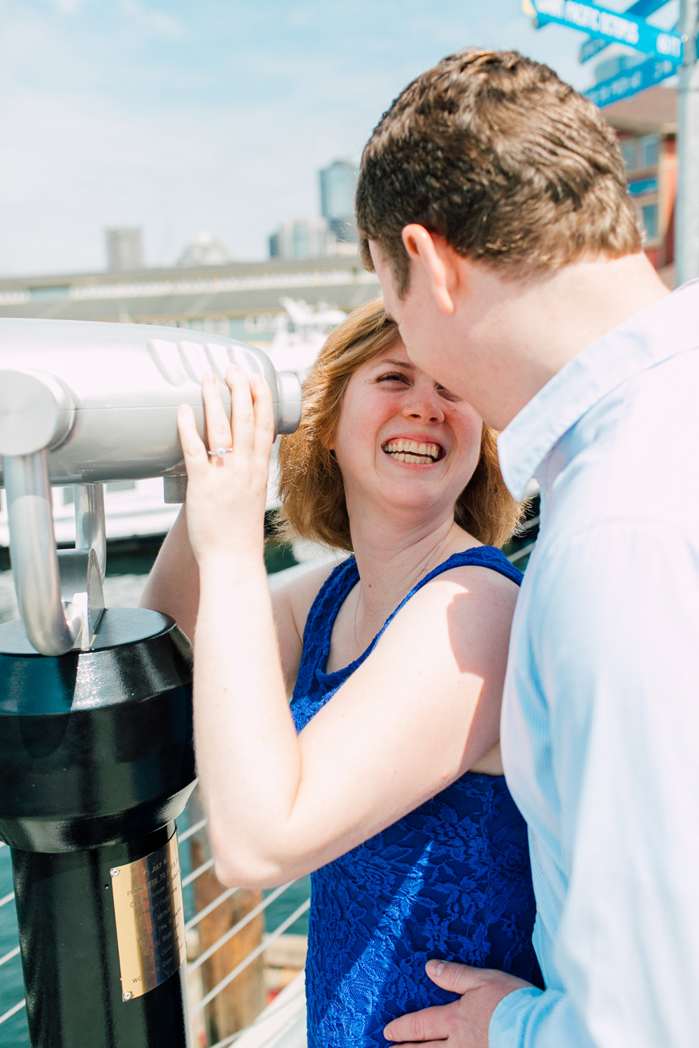 Seattle Engagement Photographer Katheryn Moran, Seattle Great Wheel, Indianola