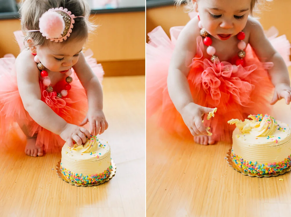 Bellingham One year Cake Smash Photographer Katheryn Moran