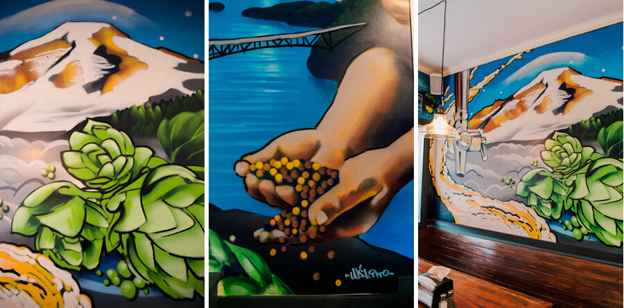 Wetiko Murals, Bastion Brewing, Anacortes Food Photographer Katheryn Moran 