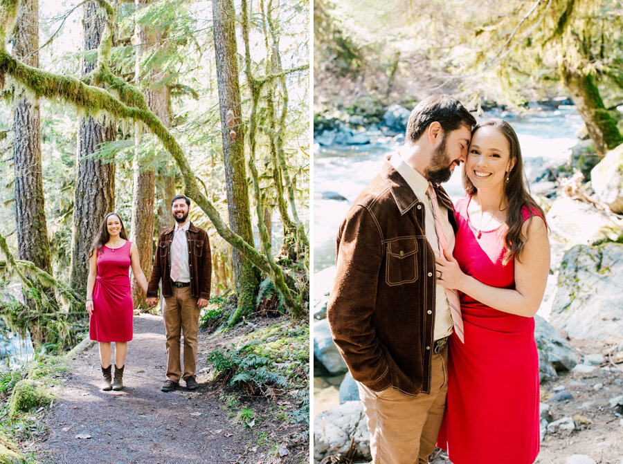 Horseshoe Bend Trail Mount Baker Engagement Photographer Katheryn Moran