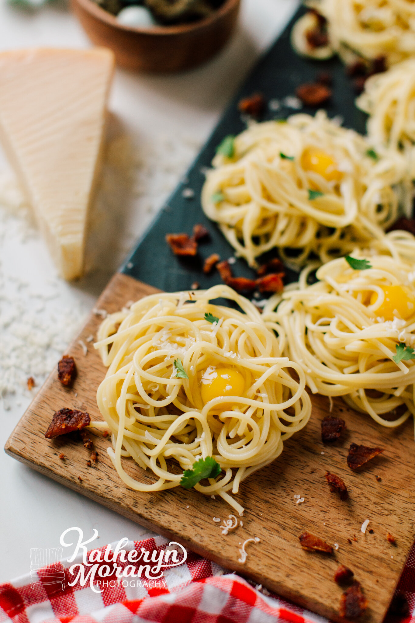 Bellingham Portland Studio Food Photographer Katheryn Moran Carbonara