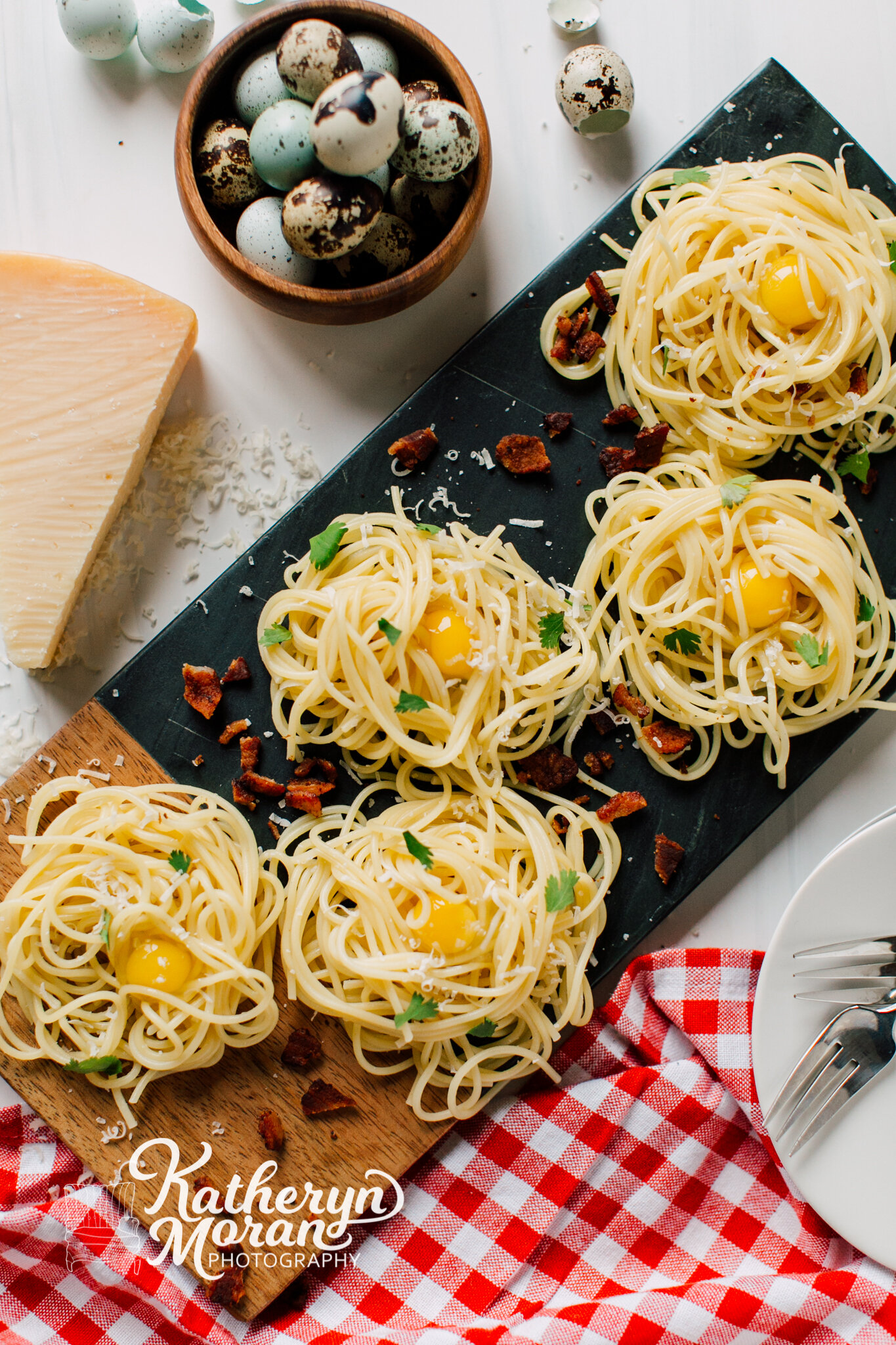 Bellingham Portland Studio Food Photographer Katheryn Moran Carbonara