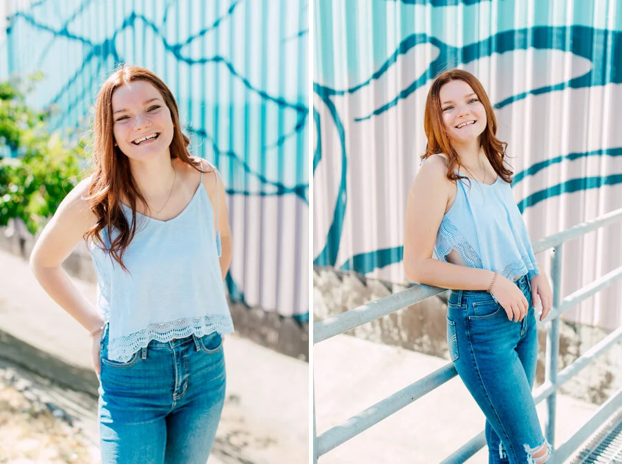 Bellingham Senior Portrait Photographer Katheryn Moran Bellingham Murals Downtown