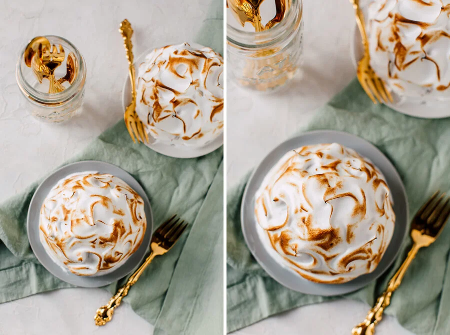 Bellingham Food Photographer Katheryn Moran Baked Alaska Cake Recipe